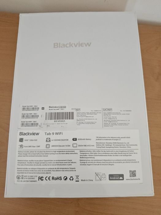 Новий. Blackview Tab 9 WiFi  6+12/256 з Німеччини