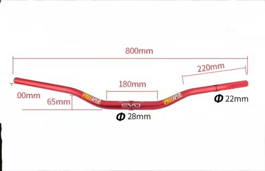 Руль мото 22/28 protaper алюмінієвий