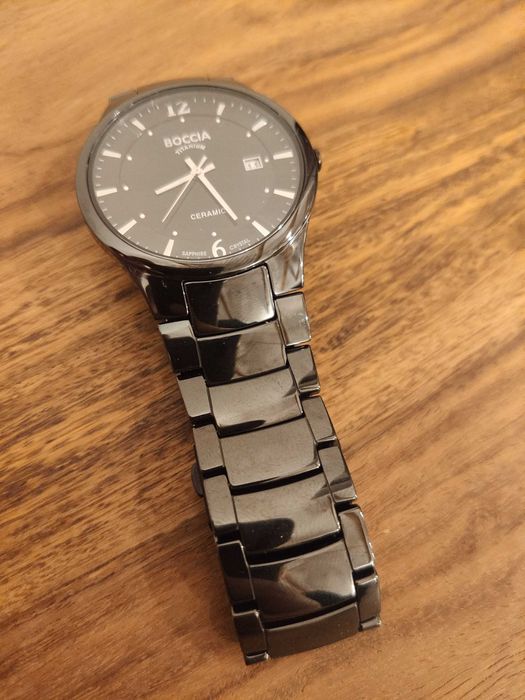 Mała WADA Zegarek Boccia Titanium 3572-02 ceramika Szkło szafirowe