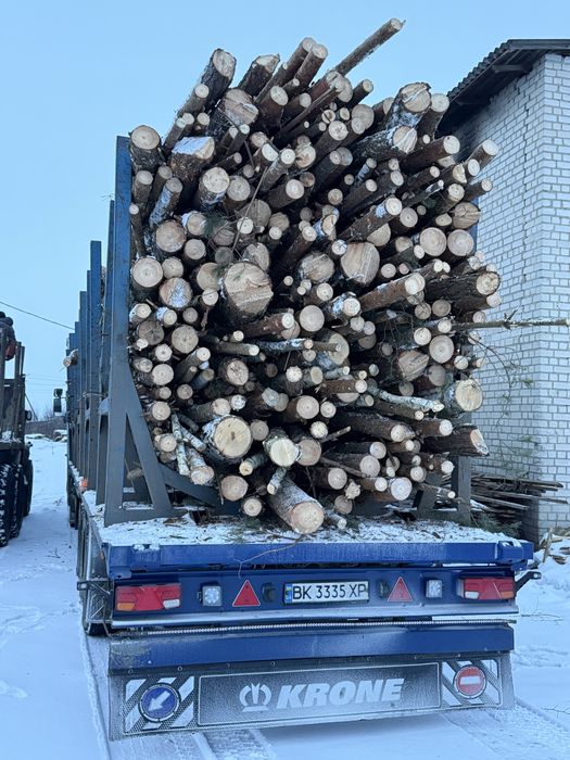 Дрова тверді та мякі породи рубані та колодах