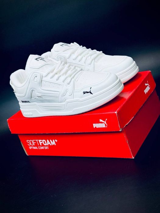 Puma кроссовки белые мужские летние / кросівки білі чоловічі Пума Літо 2026 Топ Кроссовки мужские пума с кожы/puma летние белые/пума мужские кожаные