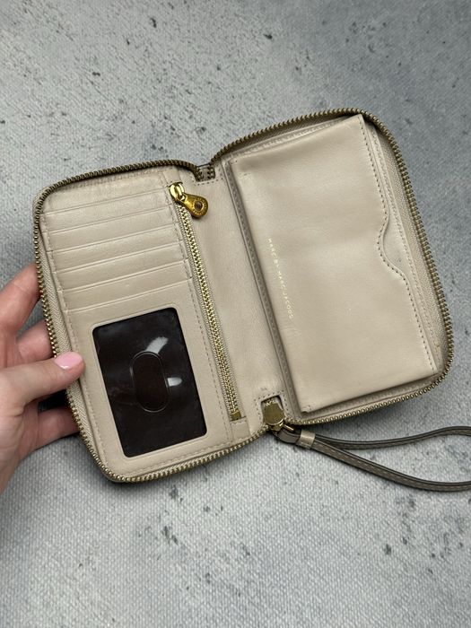 Portfel Marc by Marc Jacobs Beige Zip Around Wallet