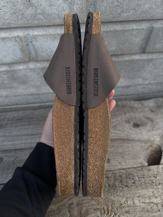 Brązowe, skórzane klapki sandały Birkenstock Madrid, rozmiar 43