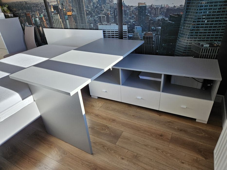 Komplet mebli młodzieżowych Meblik + nowy materac – stan bardzo dobry!