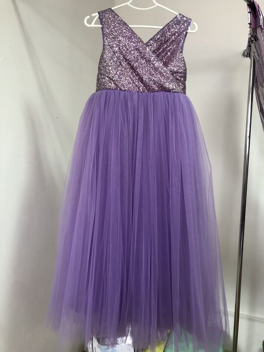 Підліткова нарядна сукня для дівчинки. Фіолетово- бузкова, 140 - 152