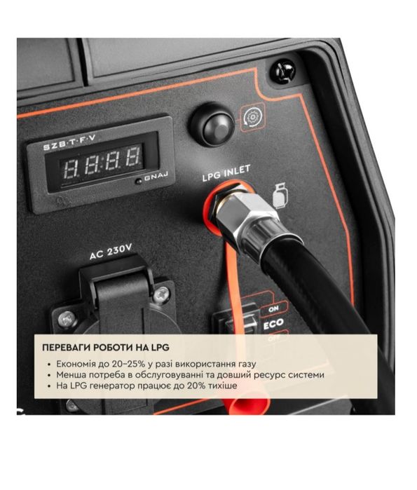 Інверторний генератор Dnipro-M GX-30iG 3.3 кВт | Бензин/Газ