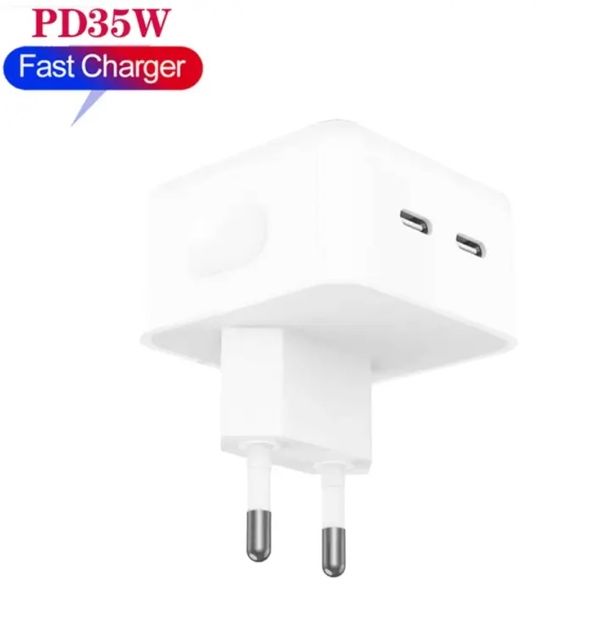 Зарядний пристрій 35W 2 USB-C для Apple iPhone/iPad