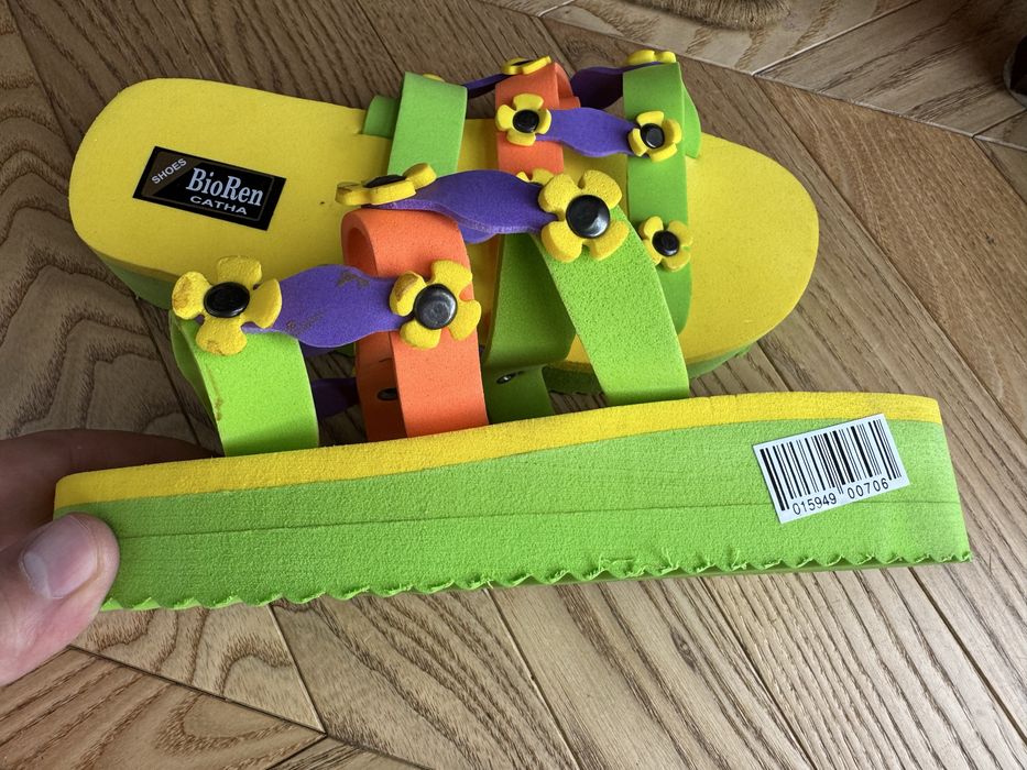 Klapki damskie kolorowe rozmiar 38