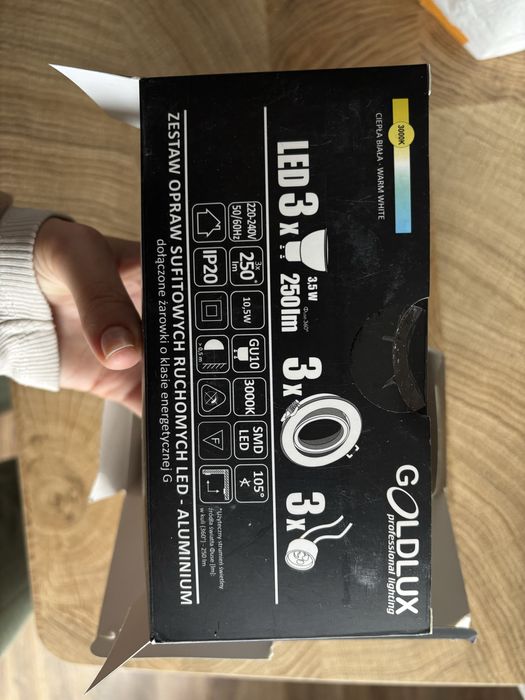 Zestaw opraw sufitowych ruchomych led goldlux