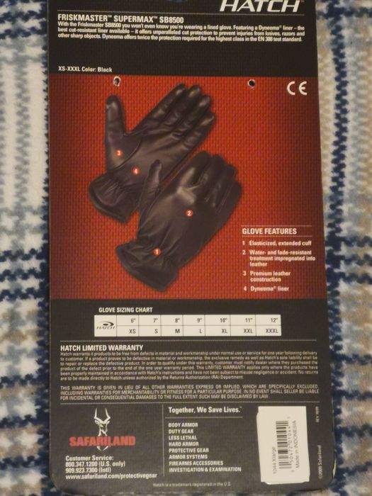 Vendo luvas anti corte hatch friskmaster superman sb8500 novas