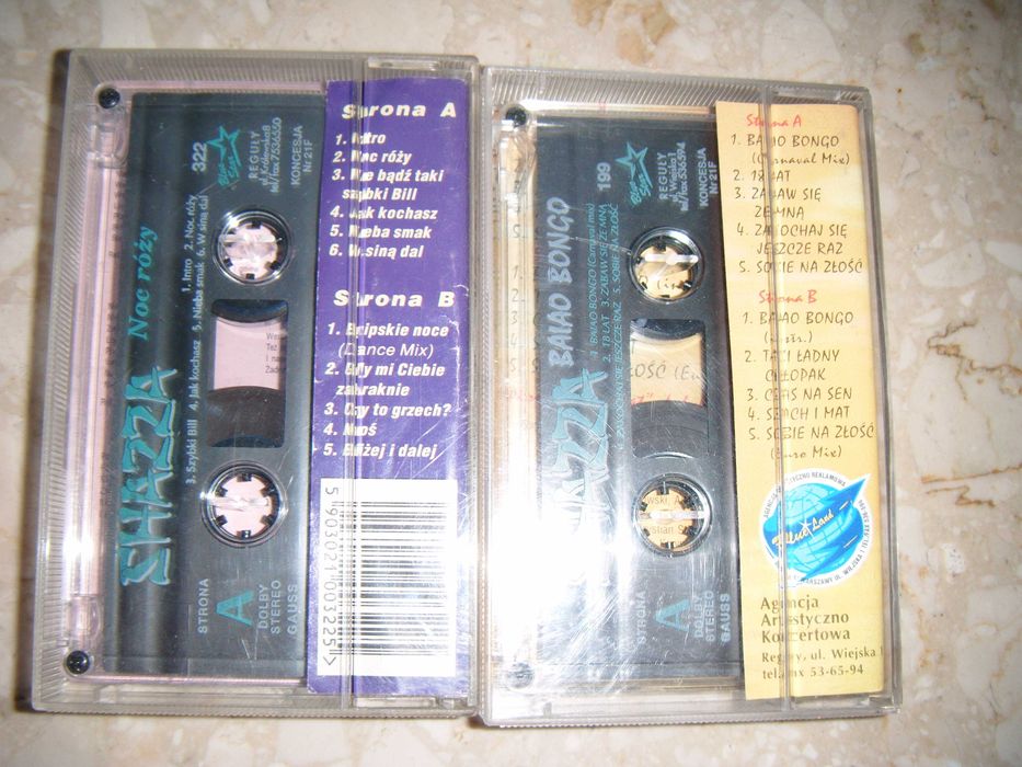Shazza - kasety disco polo (2sztuki - Baiao Bongo i Noc Róży)