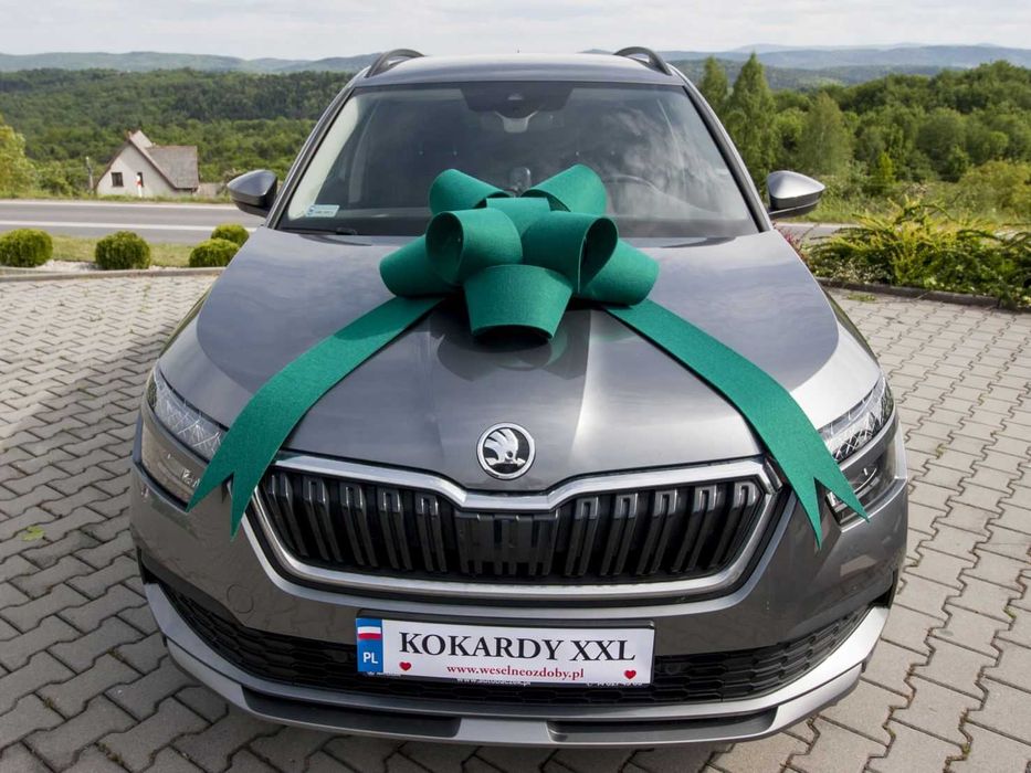 Piękna Kokarda Ozdobna Na Prezent/Auto Duża 60 cm w całości gotowa