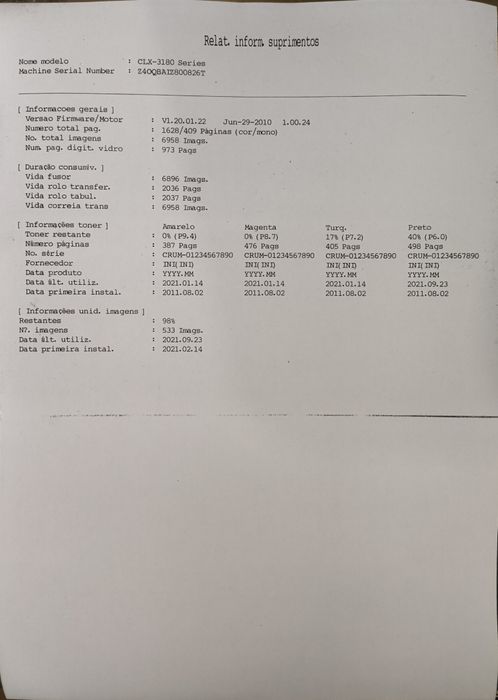 Impressora multifunções laser Samsung CLX-3185