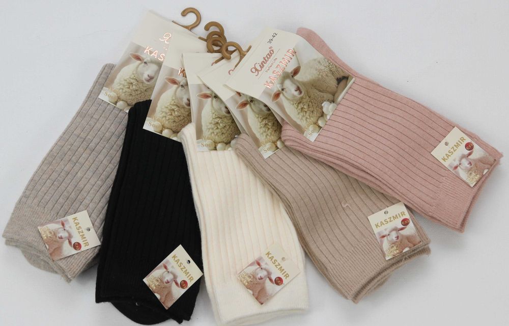 5 x skarpety damskie kaszmirowe TERMICZNE 95 % kaszmir ciepłe 35-38   39-42
