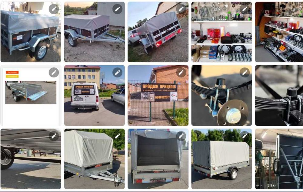 прицепи причіп оцинкований УРСА легкового авто