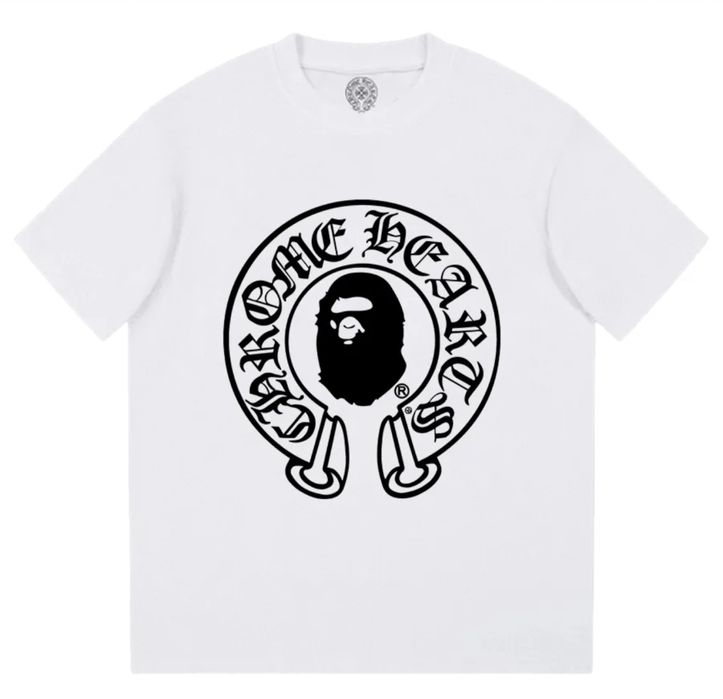 Футболка Chrome Hearts x Baby Milo Bape Logo унисекс Хром Хартс