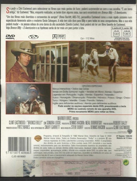 Bronco Billy: O Aventureiro (edição caixa snapper)
