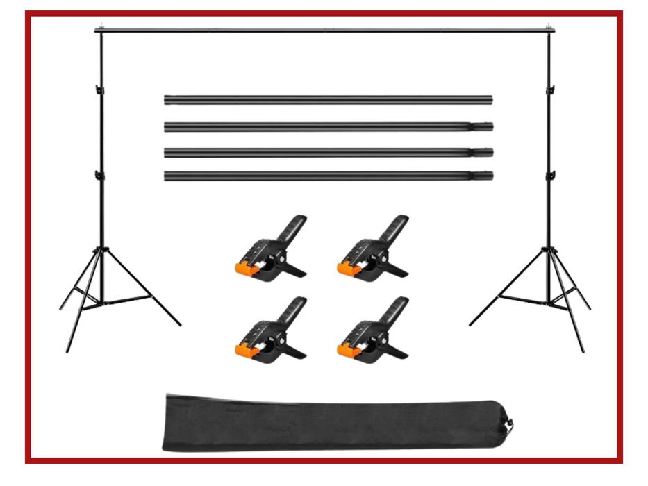 Nowy Statyw do Tła Fotograficznego Teł Zestaw 200x300cm - PROMOCJA