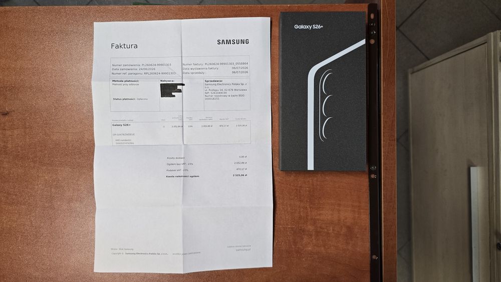 NOWY Samsung Galaxy S26+ 5G Dual Sim 256GB/12GB RAM biały, gwarancja