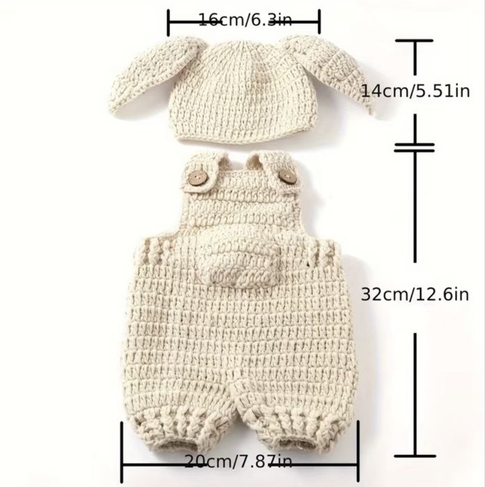 Вязаний костюм зайки