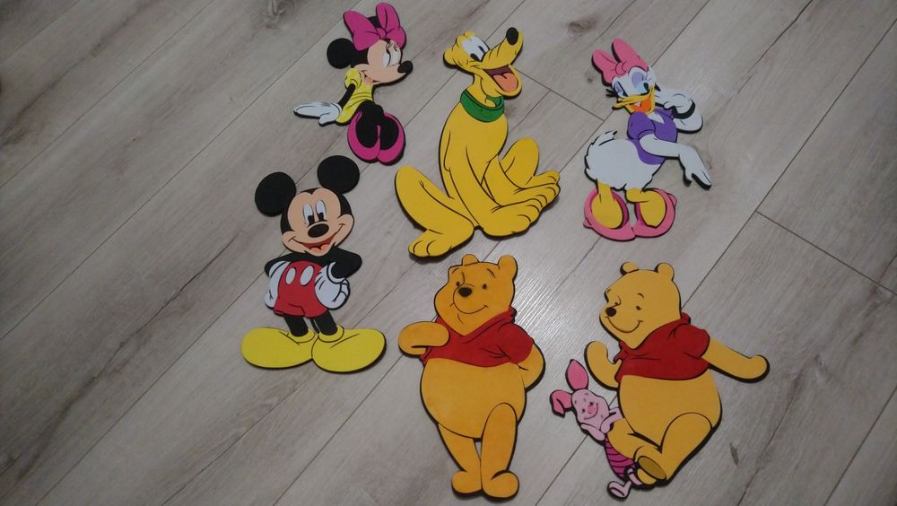 Dekoracja na ścianę Minnie Micky Pluto Daisy Kubus Puchatek