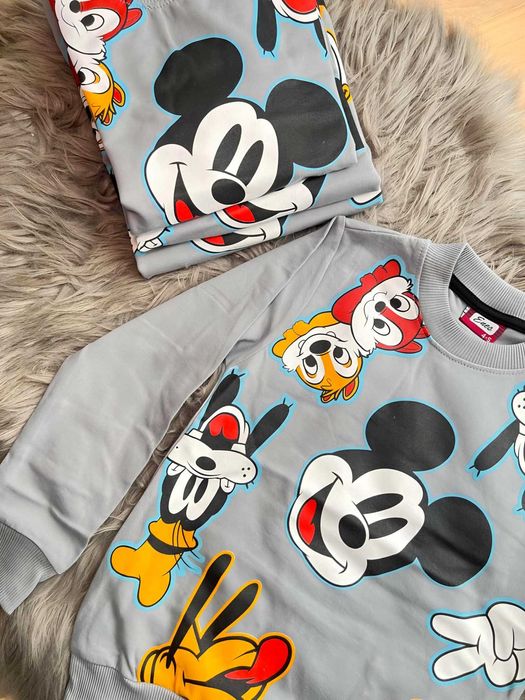 Bluza Disney chłopiec Mickey Goofy szara