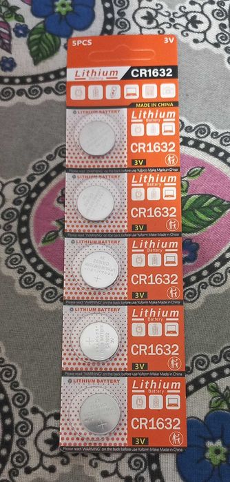 літієва батарея, елемент живлення CR1632 3В батареї типу «таблетка»