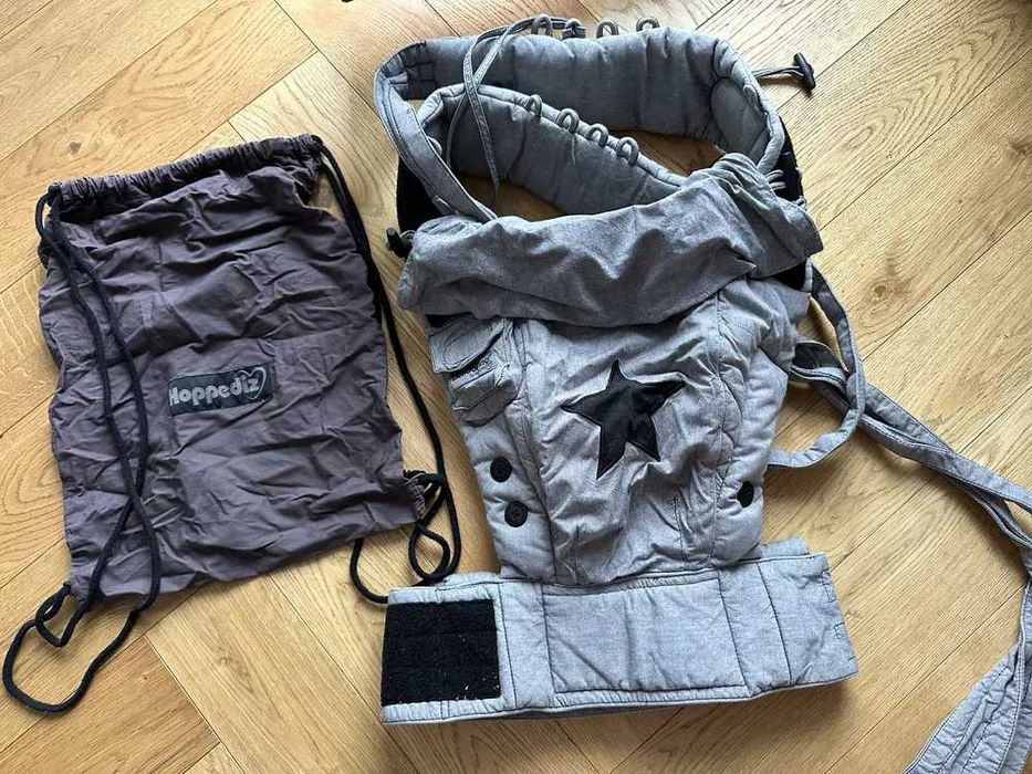 Hoppediz Nosidełko Bondolino Plus Popeline One Size Grey Star