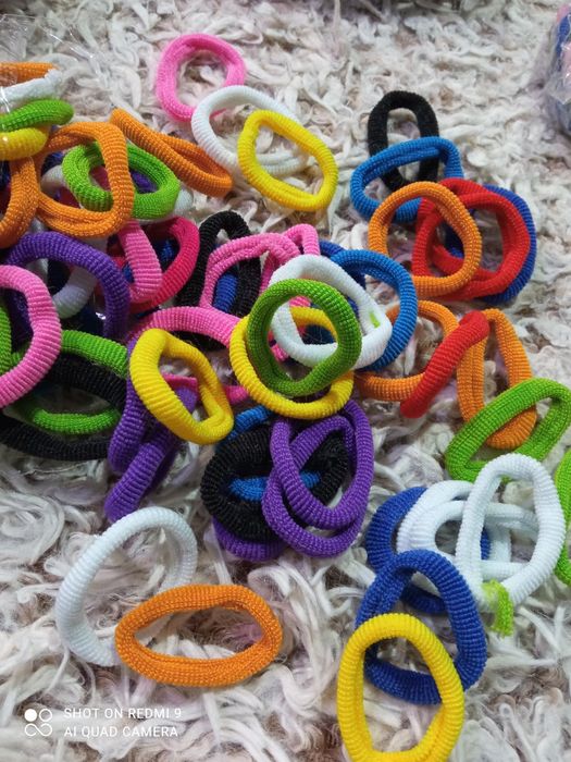 Резинки разноцветные для волос упаковка -50шт