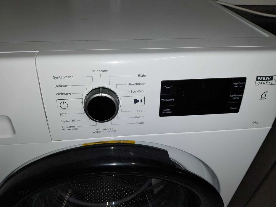 Pralka Whirlpool, ładowność 6 kg, sprawna, po przeglądzie, płytka