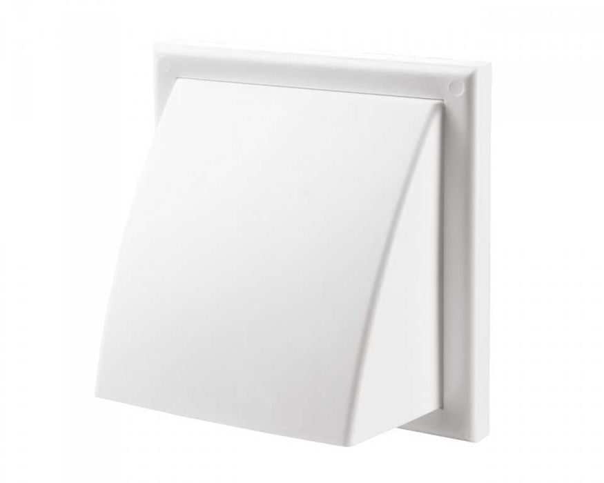 Ковпак фасадний з клапаном АВ 152 ВК на діаметр 150 мм, білий