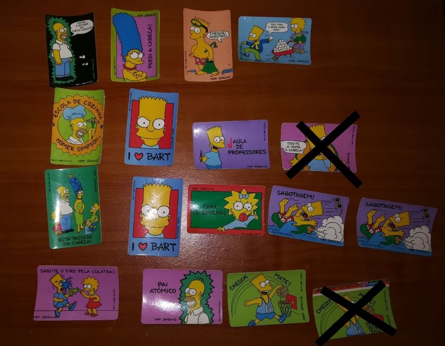 Coleção cromos bollycao os Simpsons
