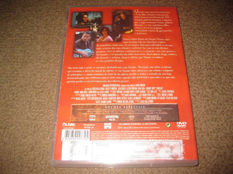 DVD "Chocolate" com Johnny Depp64285980491395121