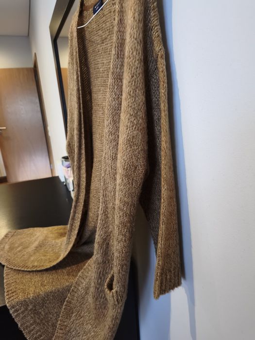 Casaco comprido de malha