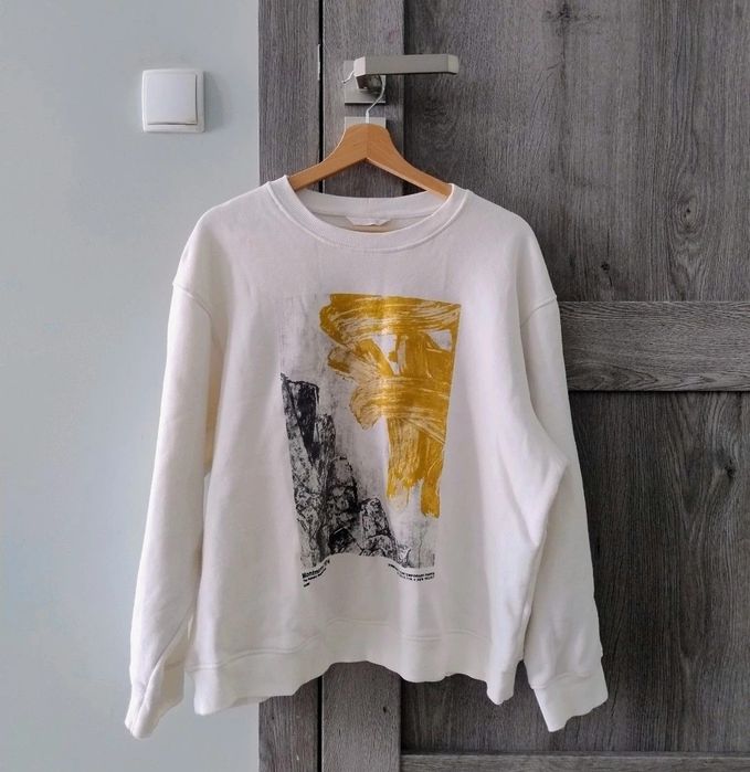 Bluza dresowa Zara rozmiar L z metalizowanym nadrukiem