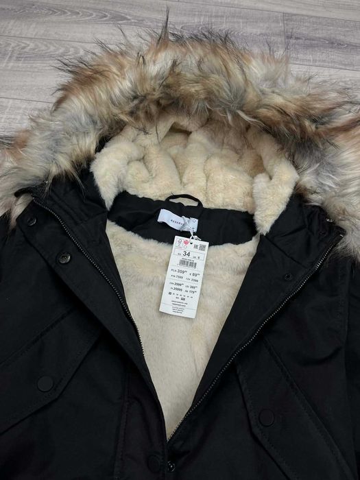 Kurtka Reserved Damska 36/S Parka Zimowa Ocieplana długa B4 kożuch