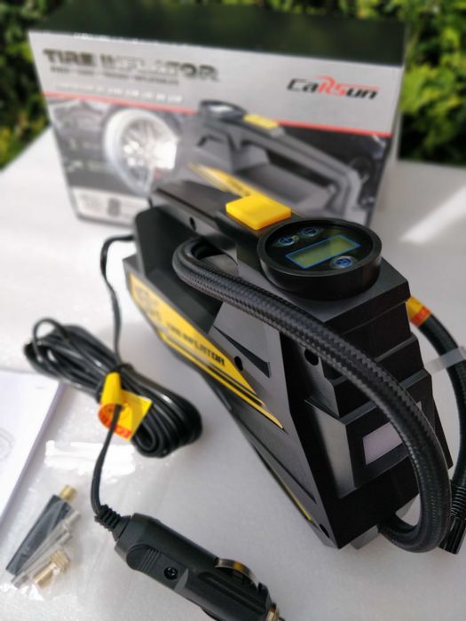 Compressor Ar Portátil 12V – 150PSI Ecrã Digital, Desligamento Autom.