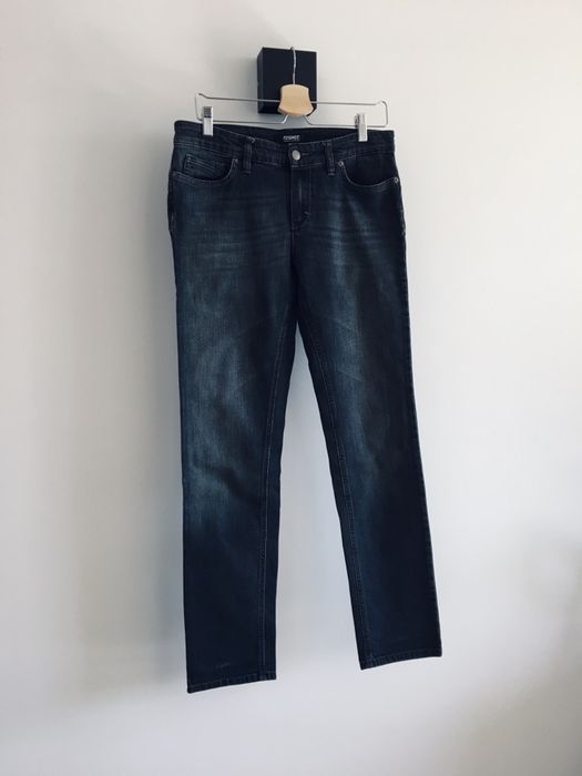 Spodnie jeansy basic grafit szare proste klasyczne