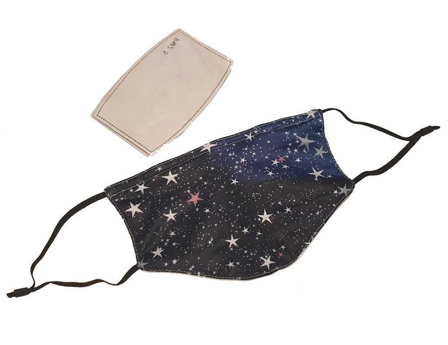 Maseczka ochronna na twarz filtry damska gwiazdki