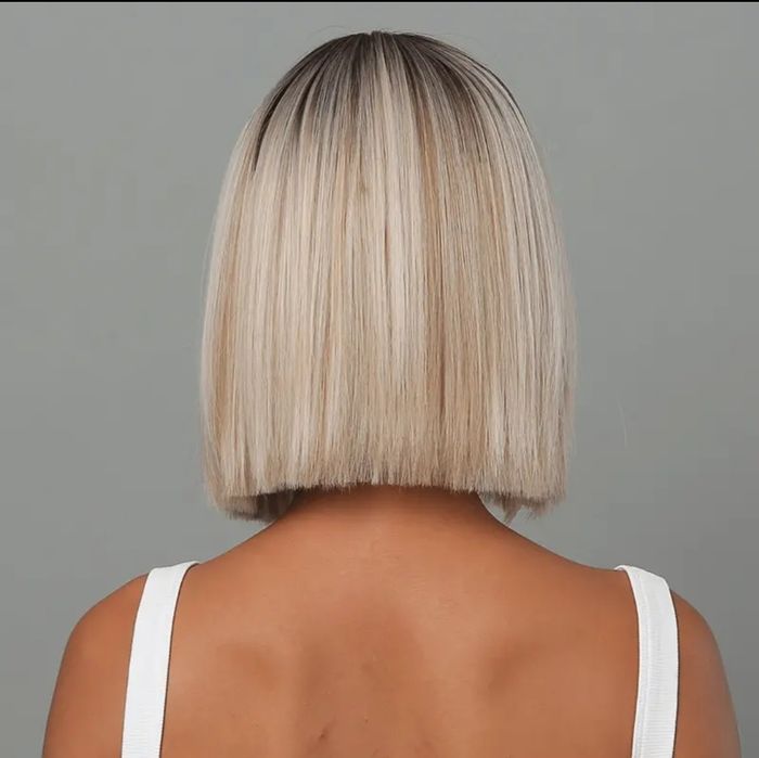 Peruka platyna ombre