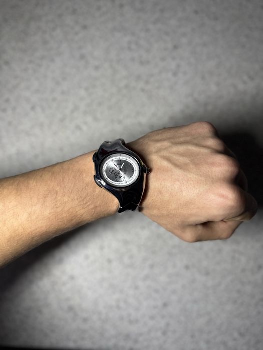 Armored Triax Y2K Style Stainless Still Watch Futuristic Design