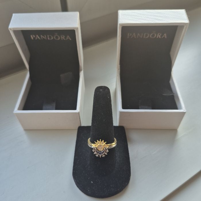 Anel Pandora Celestial Sparkling Sun Ring