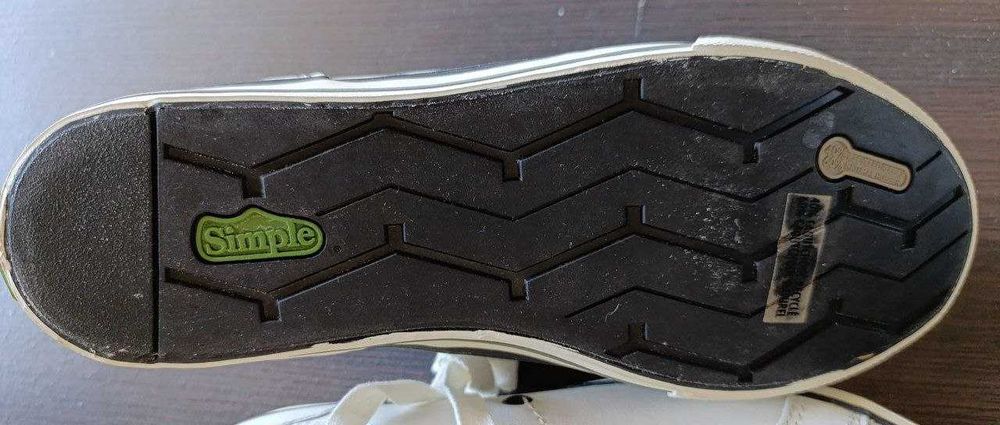 Кеди шкіряні білі Simple, 42 р, 27,5 см