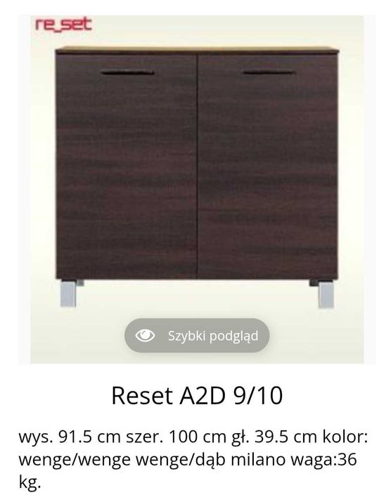 Szafka brw reset Black Red white wenge