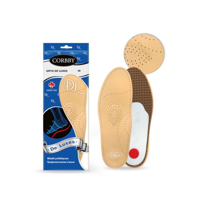 R. 37 - Profilaktyczne wkładki do butów Orto skóra polerowana Corbby