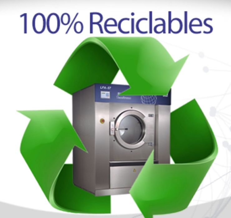 Reciclagem de equipamentos lavandaria self service