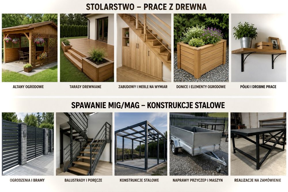 Stolarz / Usługi Stolarskie / Usługi spawalnicze