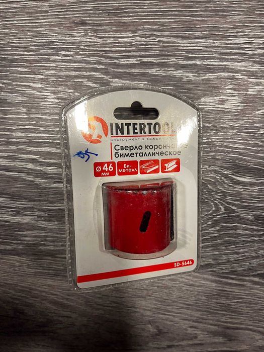Сверло корончатое биметаллическое Intertool - 46 мм x 7/16