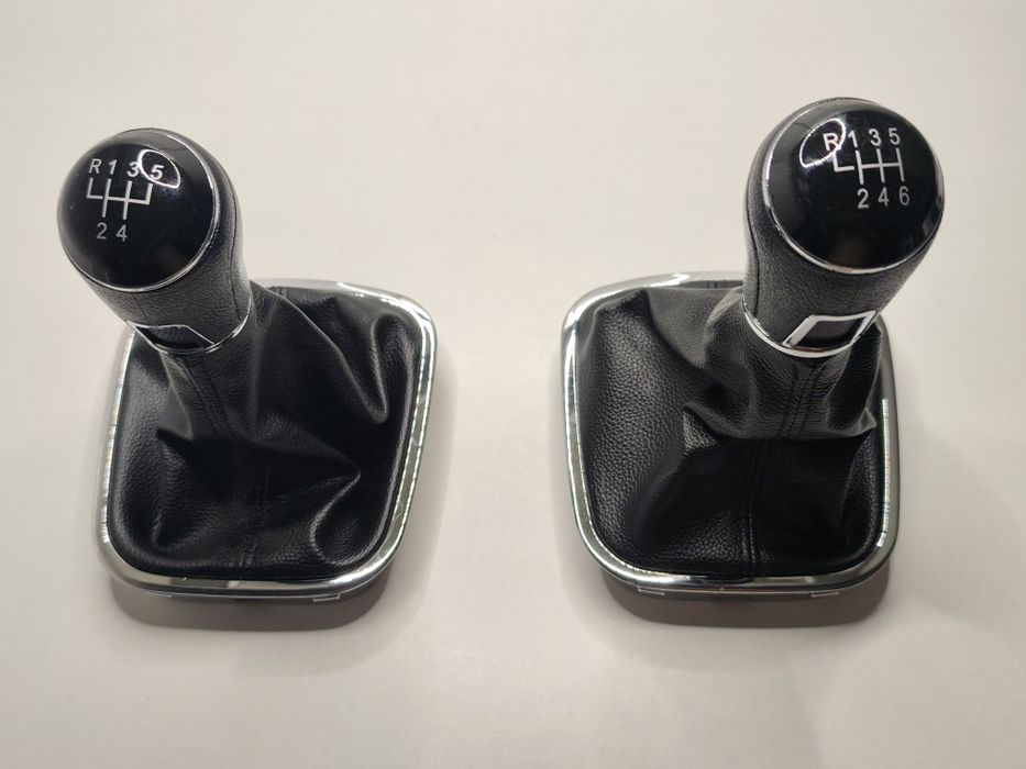 Manete Fole Mudanças VW Polo 6C V Facelift Alavanca Moca Caixa Velocidades Punho 5v 6v Coifa Pega Forro Couro Aro Cromado Base Novo