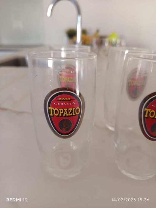 6 Copos Topázio de Coleção – Individual 5€ ou Conjunto 20€